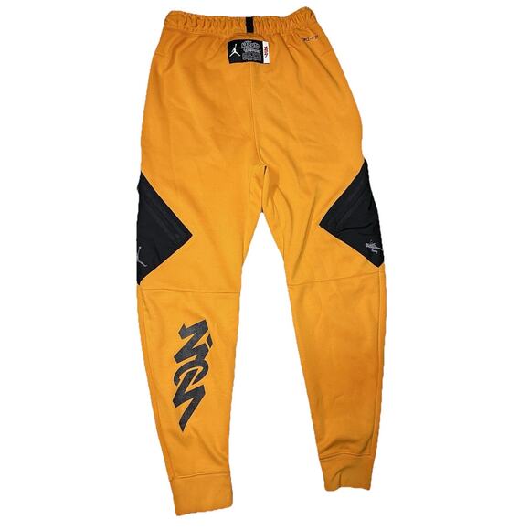 NIKE Air Jordan x Naruto Zion Dri-FIT Slim Fit Jogger Pants Mens Small Orange - Picture 2 of 9
